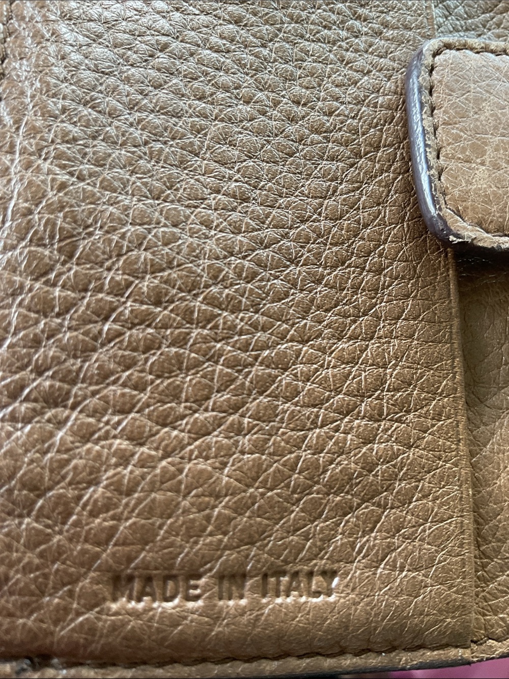 Prada Soft Leather Bifold Compact brown Wallet with Gold Logo - Picture 8 of 8